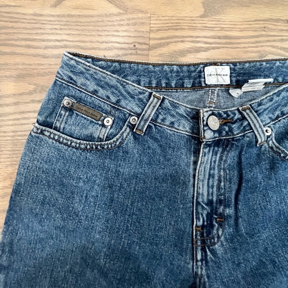 Vintage Calvin Klein Jeans flare leg jean double stone wash size 1 - Picture 6 of 11